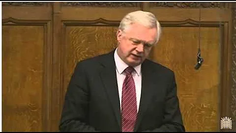 David Davis raises question in the House of Commons regarding the Police Federation