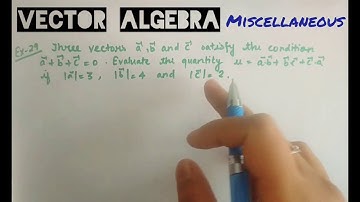 Vector Algebra miscellaneous example 29