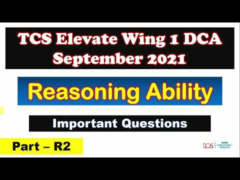 Reasoning for SEP DCA 2021 | Part - R2 | TCS DCA 2021 |