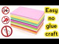 Easy no glue craft idea/No glue paper craft/Origami/Easy no glue crafting