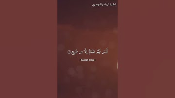 سورة الغاشية من آيه 1 إلى آيه 16 بصوت الشيخ ياسر الدوسري❤❤
