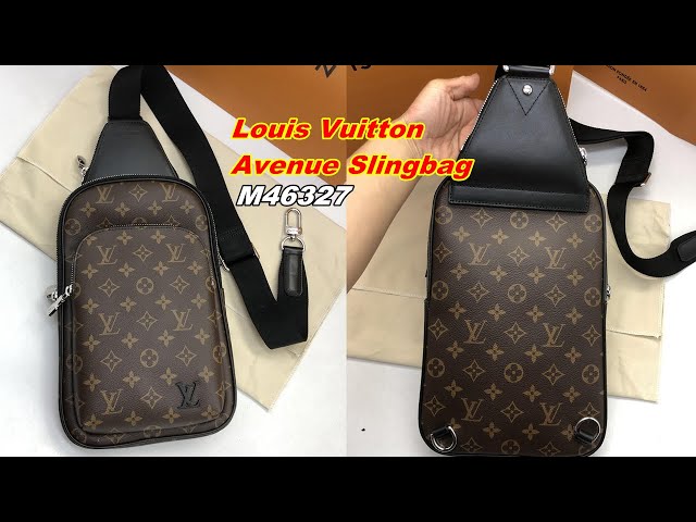 Authentic LOUIS VUITTON Monogram Macassar Avenue sling bag M46327