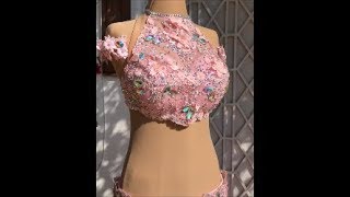 Totally pink flowers Belly dance costume by Sufel Boutique. ベリー