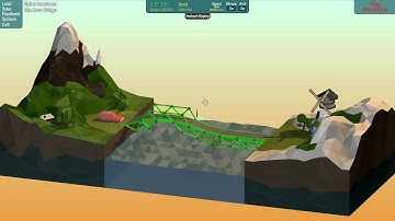 [Poly Bridge] Alpine Meadows: 16m Over Bridge | Solution | Under Budget