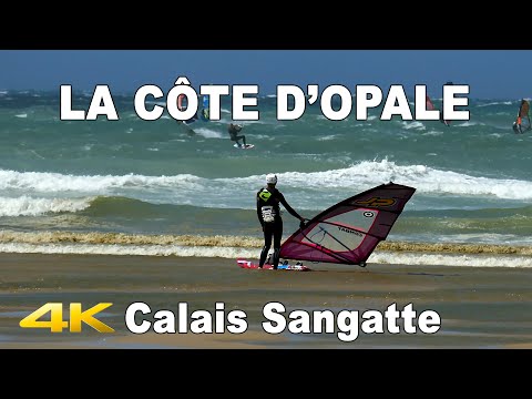 🇫🇷   CÔTE D'OPALE Coup de vent | De Calais à Sangatte | FRANCE | 4K