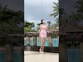 ピンクのドレスを着た美しい女の子 pink dress and white high heels #shorts
