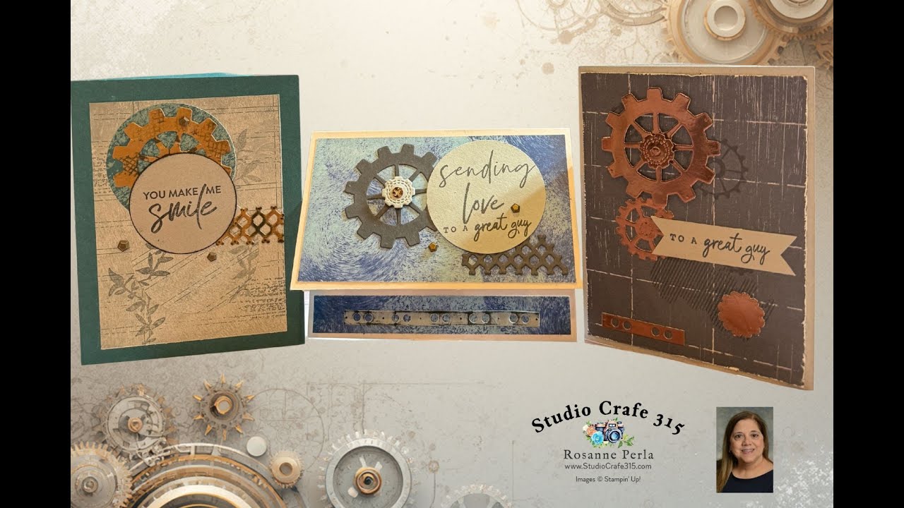 #DIY Gears & Textures Cards Tutorial with Nature Walk DSP #diy #papercraft #tutorial #craft #free
