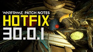 Warframe Hotfix 30.0.1 - Sevagoth & Game Fixes