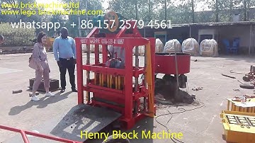 Keusec syin QTJ4 40 cocrete block making machine produce hollow block video
