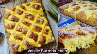 Vanille Butterkuchen 🇩🇪/ ขนมปังเนยสดหน้า วนิลลาครีม/ Ura’s kitchen