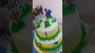 cricket theme cake design #cake shorts #shorts#youtubeshorts