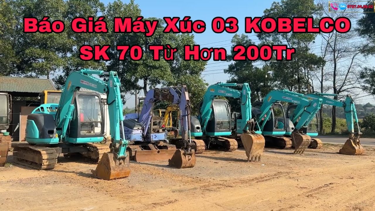 Máy Xúc Đào 03 KOBELCO SK 70 SR-1E Hàng Còn Rất Nhiều Giá Khởi Nghiệp Từ Hơn 200Tr Thành Xe Ben MCT