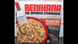 This is a taste test/review of the benihana japanese steakhouse
hibachi chicken rice frozen meal. it fried with white meat chicken,
grilled onion...