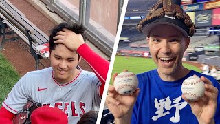 Getting SO close to Shohei Ohtani and snagging TWO GAME HOME RUN BALLS at Yankee Stadium!