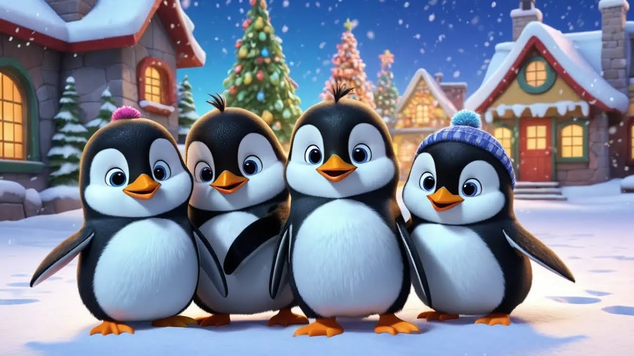 Five Baby Penguins Slid on Ice! | Fun Winter Nursery Rhyme for Kids ...