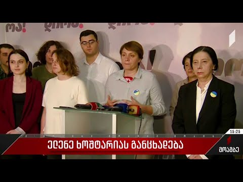 ელენე ხოშტარიას განცხადება