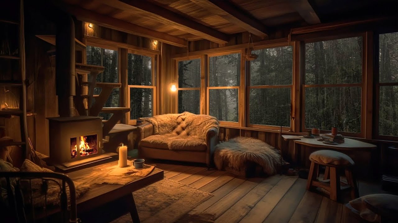 Rainy Treehouse | 😴 Fall Asleep Instantly with Calming Rain Sounds 🎧 ...