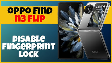 Disable fingerprint lock Oppo Find N3 Flip | How to turn off fingerprint option | Use fingerprint