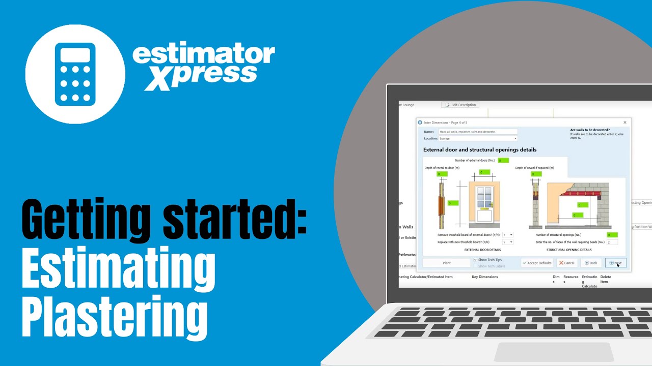 How to use Estimating Software for Decorating and Plastering - YouTube