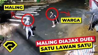 Maling Salah Pilih Lawan Diajak Duel Satu Lawan Satu Malah Panik Melarikan Diri Kapomu Kapan