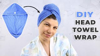 لف منشفة DIY للشعر // كيفية عمل تعليمي بمنشفة عمامة في 10 دقائق