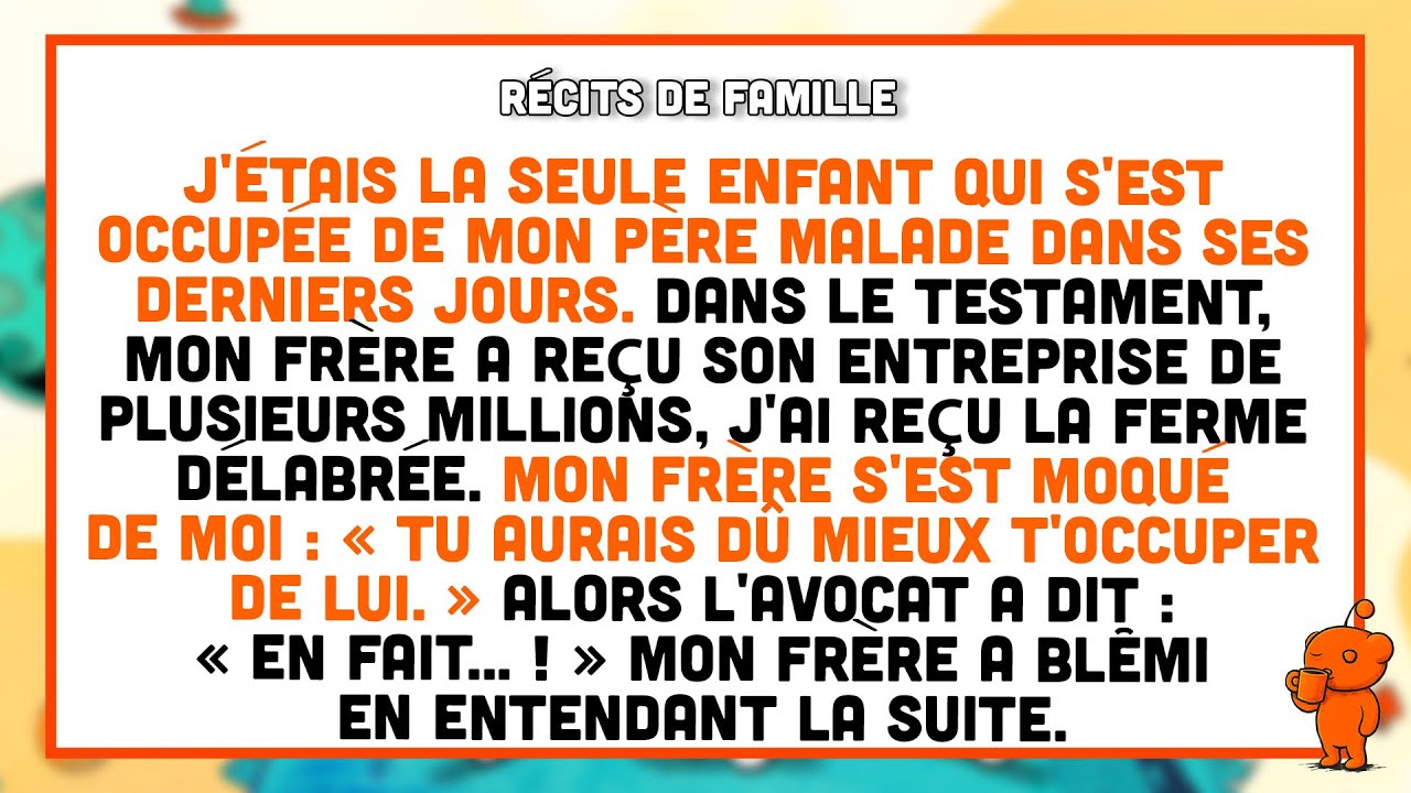 Mon frère s'est moqué de mon héritage : J'ai eu la vieille maison, il a eu l'entreprise de Papa.