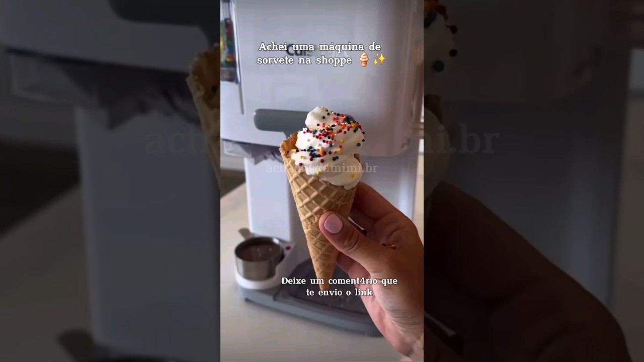 achei a máquina de fazer sorvete na shoppe ✨️🍦😋