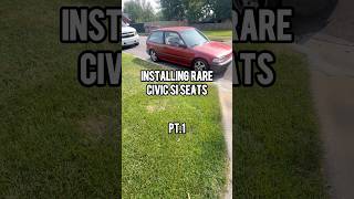1989 Honda Civic Hatchback RARE Civic Si Seat install! #honda #civic #car #restoration 1989 Honda Civic Hatchback RARE Civic Si Seat install! #honda #civic #car #restoration
