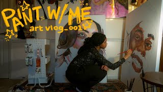 relaxing art vlog ✩ paint with me