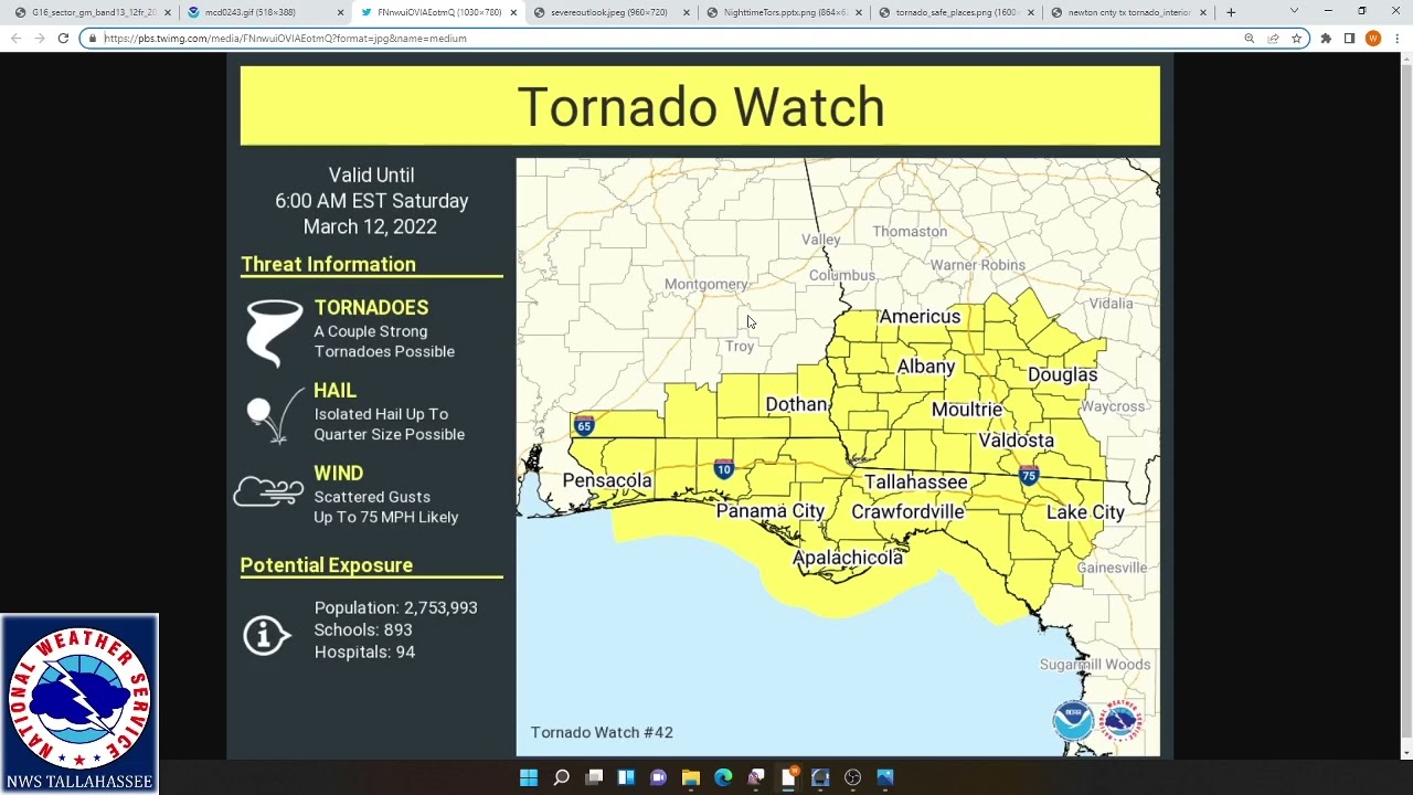 Tornado Watch until 11 AM