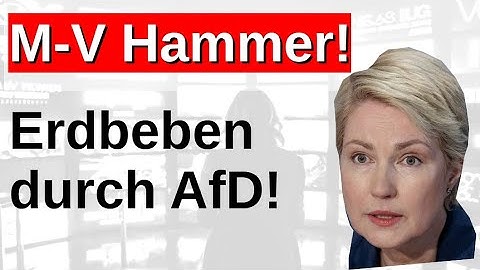 Absolutes Desaster für Schwesig, SPD stürzt ab! Wahlumfrage, Sonntagsfrage Prognose AfD weit vorne!