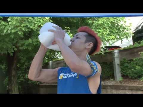 Kobayashi Completes the Gallon Milk Challenge