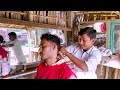 Street Barber Head Massage by Young barber