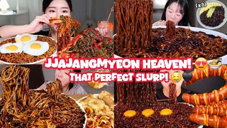 : Ultimate Black Bean Noodles Mukbang Compilation |Most Satisfying Black Bean Noodles Mukbang Ever! 