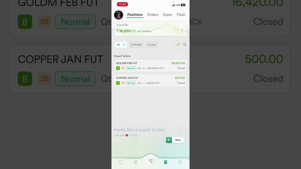 MCX Live Gold 16k Profit 