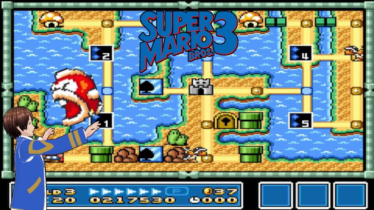SMB3: World 3 (All Stages | No Warp Whistle) - The Fish That EATS You! [3]