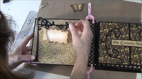 How to build a photo mini album with G45 Olde Curiosity Shoppe paper collection Part 17