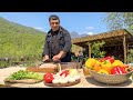 CHEF COOKING AN OUTSANDING RECIPE! SPRING IN THE RURAL VILLAGE | MOUNTAIN CHEF
