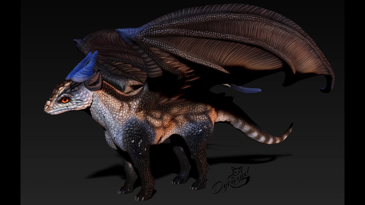 dragon on 3d modeling software