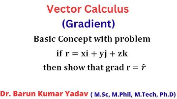 Gradient  | vector calculus | part 1 | #barunmaths