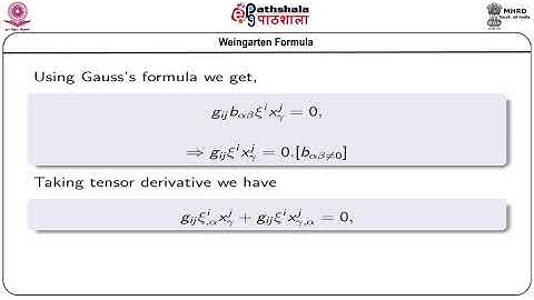 M-19. Surface embedded in space: gauss and weingarten formulas and third fundamental form  a surface