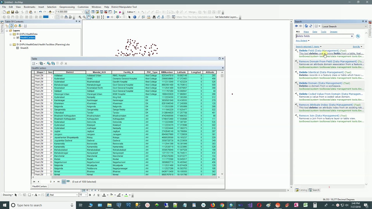 Arcgis 10.X - Delete Multiple Fields Of A Shapefile Attribute Table