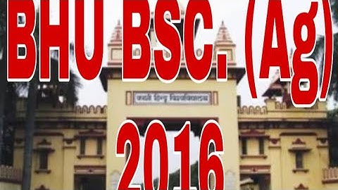 BHU#BSC.Agriculture fully solved paper 2016.