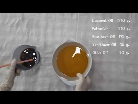 การทำสบู่น้ำกาแฟและกากกาแฟกวนเย็น How to make CP Coffee Soap