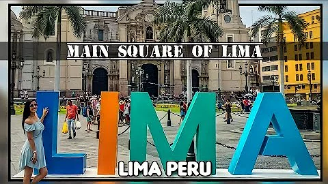 WALKING Around Main Square of Lima (Lima Peru) — Walking Tour (Narrated)【CC】