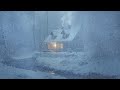 Calming WINTER Storm Sounds in a Hidden ALASKA Cabin - Sleep with Howling wind snow sounds