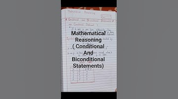 Mathematical Reasoning #Conditional and Biconditional Statements # Master Cadre Math, Class +1