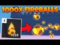 1000 FIREBALLS VS A CASTLE IN ROBLOX BEDWARS