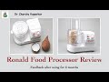 Ronald food processor review  best food processor  affordable  easy to use food processor