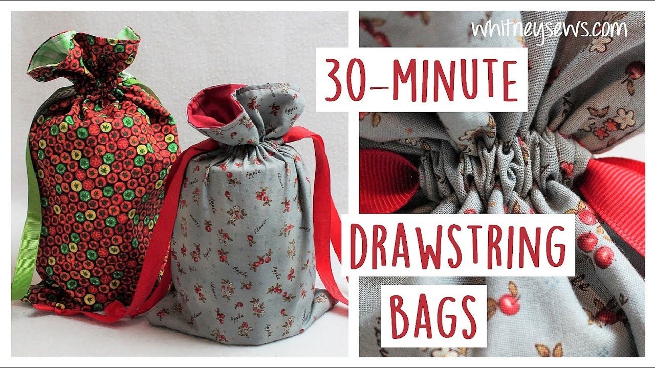 How to make a Drawstring Bag in under 10 minutes - Oh, The Things We'll  Make!